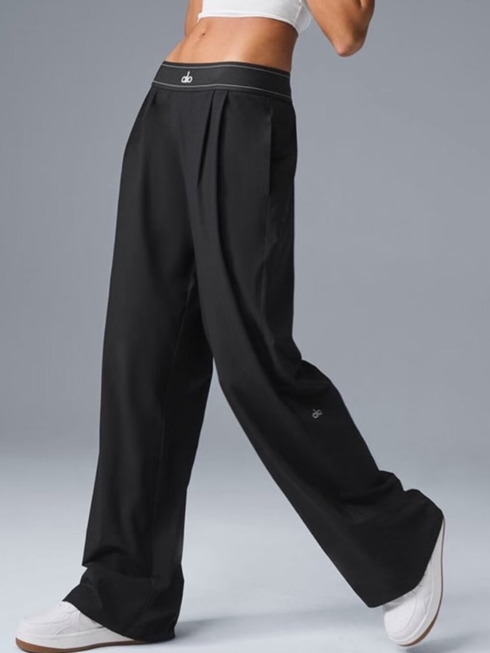 ALO Yoga Black Suit Up Trouser Regular 30"👩💻Effortless Straight Fit Pants🔥 - Picture 8 of 9